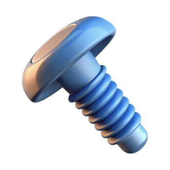 splendid melancholic bohemian Concept art style, hyper-specific isolated cutout of a single screw, Phillips head with Transparent Background 4K png