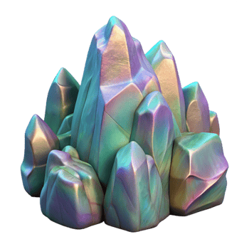 serene contemporary Iridescent Stalagmite Transparent Background Cutout Front View original png