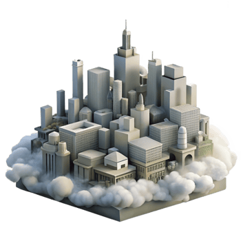 magnificent creative Isolated Cityscape Ethereal Fog Effect authentic png