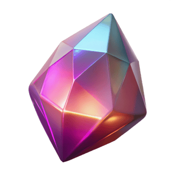 romantic majestic A single, polished gemstone with an otherworldly glow, with Transparent Background handcrafted png