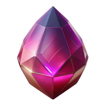 stunning energetic avant-garde A single, polished gemstone with an otherworldly glow, with Transparent Background 4K png