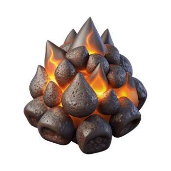 vibrant creative Isolated Embers with Dramatic Shadow Effect original png