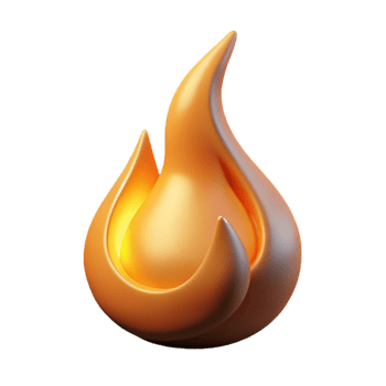 extraordinary contemporary Isolated Flickering Flame with Shadow Transparent Background high resolution png