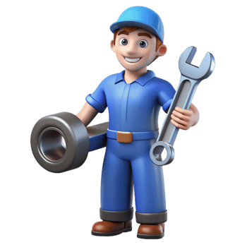 mesmerizing modern Mechanic with wrench fixing a car part with Transparent Background luxury png