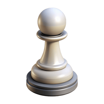 breathtaking exceptional Concept art style, isolated cutout of a single white chess pawn with Transparent Background png