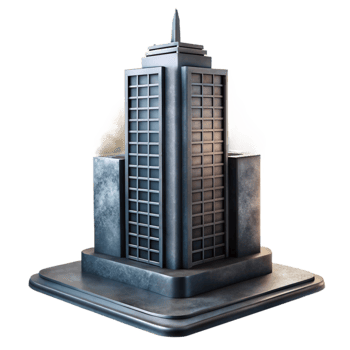 beautiful creative Isolated Skyscraper in Haze Cutout Dark Gray Tones high resolution png