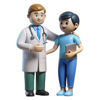 coveted nordic Doctor examining a patient with Transparent Background perfect clarity png