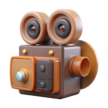 exquisite renaissance Hyper-specific, isolated cutout, concept art style render of a vintage film camera with bellows with Transparent Background high quality png