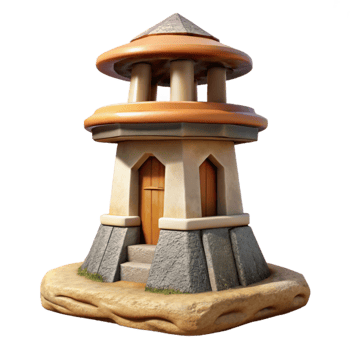 magnificent modern Isolated Terraform Tower with Detailed Surface Texture detailed png