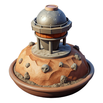 magnificent artistic Isolated Terraform Tower with Detailed Surface Texture professional png