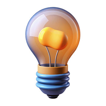 hypnotic futuristic A single, abstract lightbulb with a filament of glowing energy, with Transparent Background flawless png