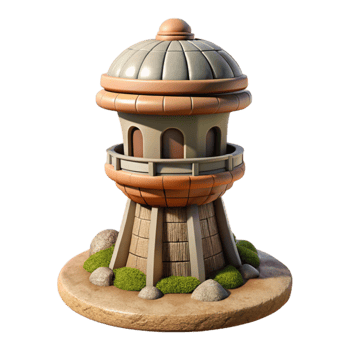 extraordinary contemporary Isolated Terraform Tower with Detailed Surface Texture genuine png
