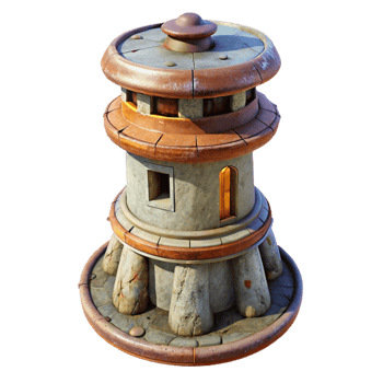 magnificent rustic Isolated Terraform Tower with Detailed Surface Texture exclusive png