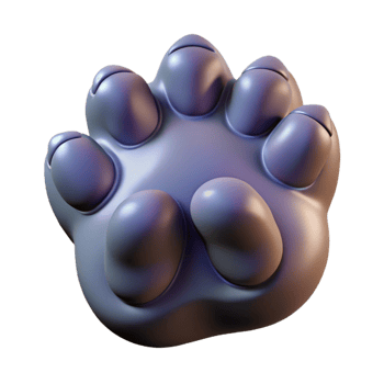 immaculate notable Ultra-detailed, hyper-specific, isolated cutout of a single Cerberus paw, professional render, concept art style with Transparent Background png
