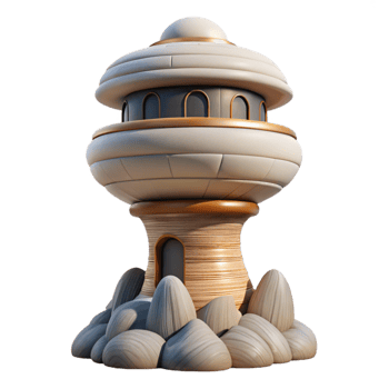 stunning classic Isolated Terraform Tower with Detailed Surface Texture exclusive png