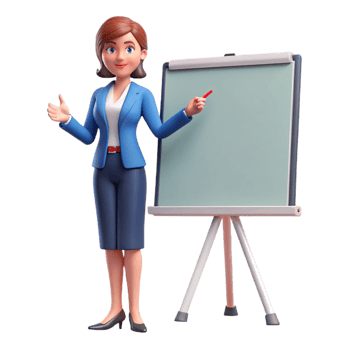 mysterious picturesque Businesswoman giving a presentation with Transparent Background ultra HD png