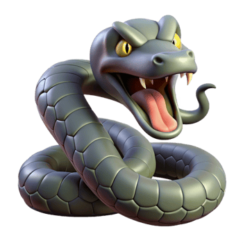 magnificent nordic A coiled viper with fangs bared with Transparent Background professional png