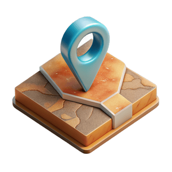 vibrant classic Isometric Spectral Cartography Map Icon Isolated exclusive png