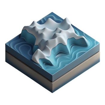 serene traditional Isometric Topographic Projection Isolated Element Dramatic Lighting exclusive png