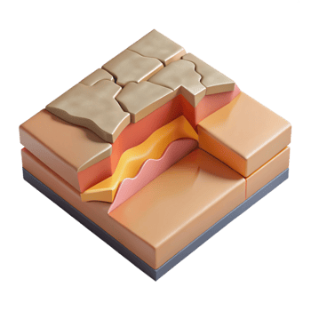 dramatic abstract Isometric View of an Earthquake Fault Line Transparent Background high resolution png