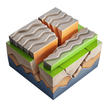 extraordinary modern Isometric View of an Earthquake Fault Line Transparent Background png