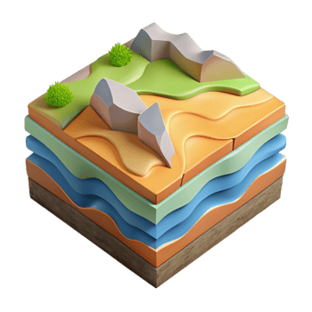 dramatic vintage Isometric View of Shifting Tectonic Plates Cutout high quality png
