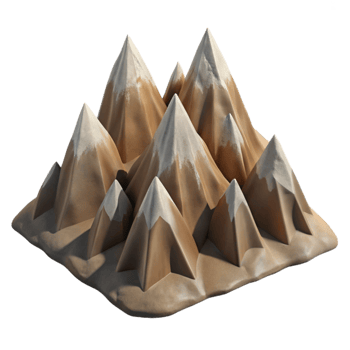 impressive abstract Jagged Aeropex Ascenders Mountain Ridges Cutout exclusive png