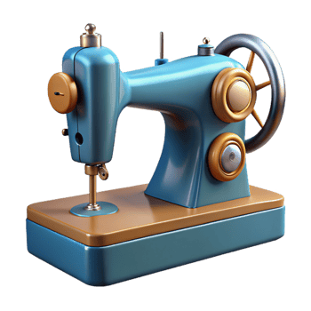hypnotic tranquil modern Photorealistic ultra-detailed professional render of a vintage sewing machine, isolated cutout with Transparent Background original png
