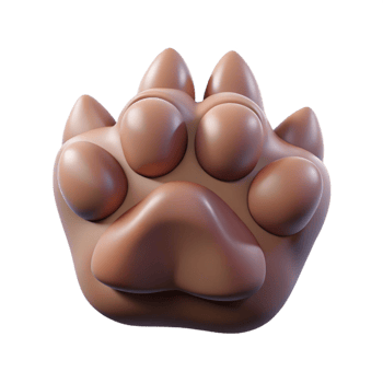 majestic dramatic baroque Ultra-detailed, isolated cutout of a single Sphinx paw, hyper-specific, professional render, concept art style with Transparent Background genuine png