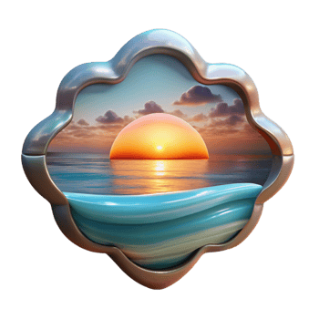 extraordinary modern Kaleidoscope Coast Cutout Dramatic Cliffside View Transparent Background exclusive png