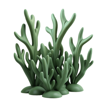 extraordinary traditional Kelp Forest Silhouette Cutout on Transparent Background high resolution png