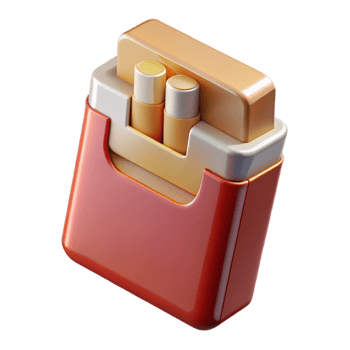 unforgettable minimalist Hyper-specific, isolated cutout concept art style render of a vintage cigarette case with Transparent Background fine detail png