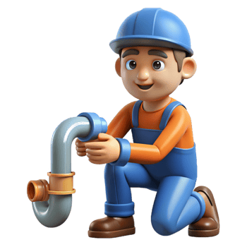 magnificent distinctive Plumber fixing a leaky pipe with Transparent Background png