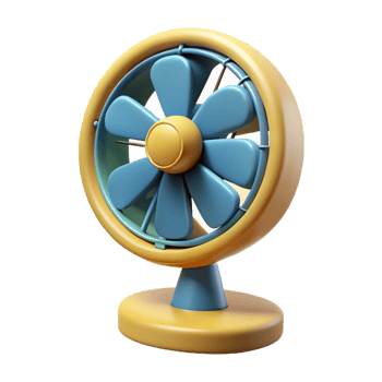 peaceful captivating Hyper-specific isolated cutout, concept art style render of a vintage handheld fan with Transparent Background studio quality png