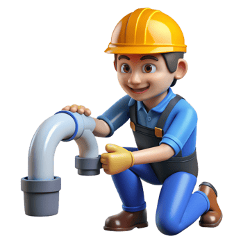 dazzling organic Plumber fixing a leaky pipe with Transparent Background original png