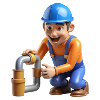 mysterious picturesque Plumber fixing a leaky pipe with Transparent Background luxury png