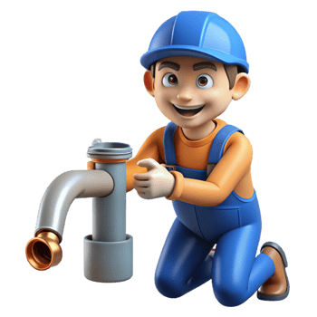 unforgettable futuristic Plumber fixing a leaky pipe with Transparent Background perfect clarity png