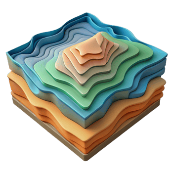 serene modern Layered Topographic Data Cutout Precise Contours exclusive png