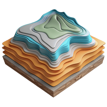 beautiful rustic Layered Topographic Data Cutout Precise Contours detailed png