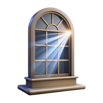 dramatic traditional Light Beams Through Window Isolated exclusive png