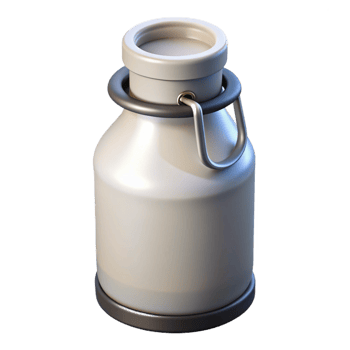notable minimalist Ultra-detailed professional render, isolated cutout of a vintage milk bottle with Transparent Background luxury png