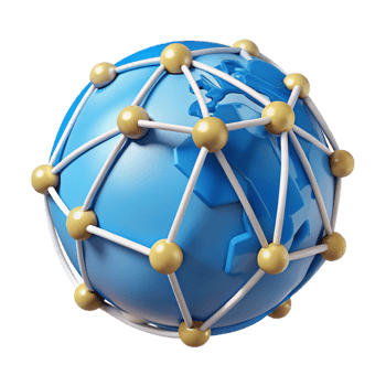 distinctive retro A stylized, abstract world map composed of interconnected lines, with Transparent Background 4K png