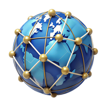 extraordinary joyful gothic A stylized, abstract world map composed of interconnected lines, with Transparent Background expertly shot png