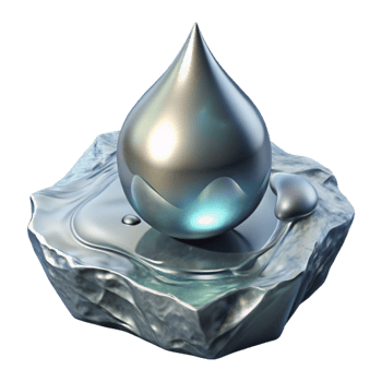 extraordinary modern Liquid Metal Droplet on Ice Shard Transparent png