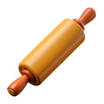 memorable coastal Photorealistic ultra-detailed professional render of a vintage rolling pin, isolated cutout with Transparent Background precision png
