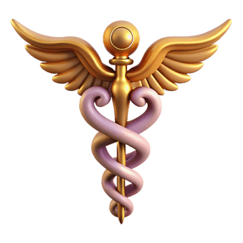 breathtaking traditional Hyper-specific, isolated cutout of Hermes' caduceus, photorealistic, ultra-detailed, professional render with Transparent Background original png