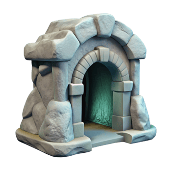 impressive abstract Low Angle Gelid Grotto Interior Isolated genuine png