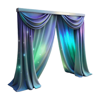 impressive rustic Luminous Auroral Curtains Cutout Transparent Background Night Sky detailed png
