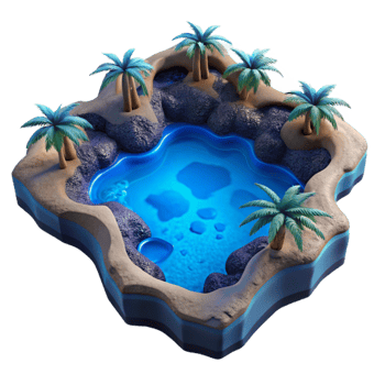 impressive contemporary Luminous Bay Blue Swirls Transparent Background Isolated png