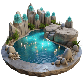 impressive rustic Luminous Lagoon Panorama Transparent Background exclusive png